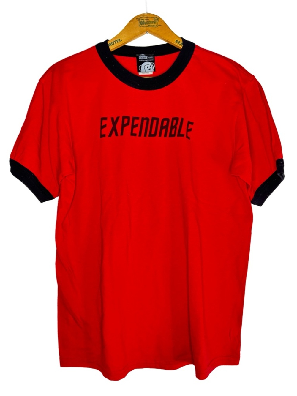 Star Trek TOS/TNG "Expendable" Red Ringer Nerdy Funny T-Shirt from ThinkGeek -M-